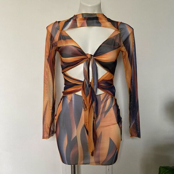 Fashion Nova All Talk Mesh Mini Dress - Picture 5 of 10